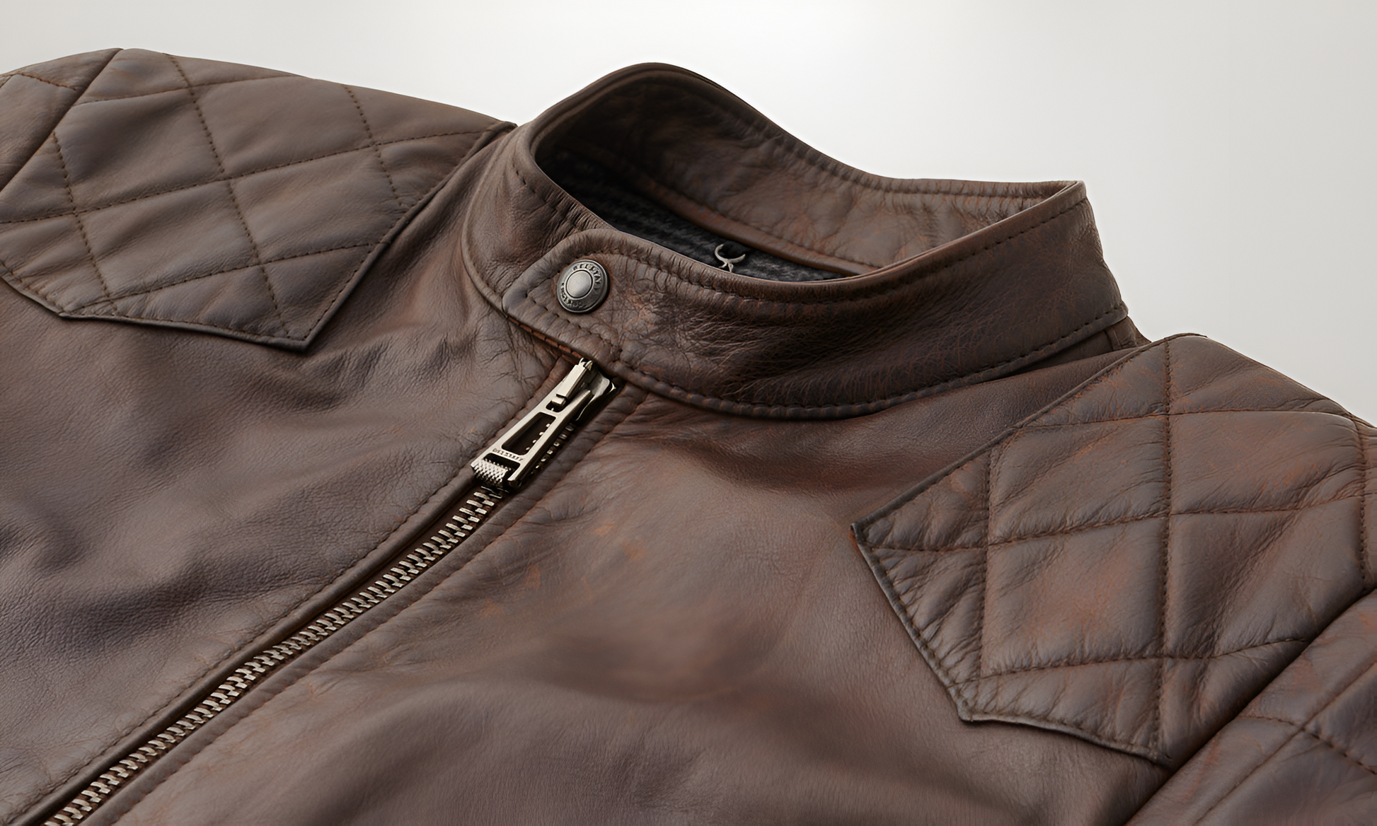 Marilyn Dark Deep Copper Motorbike Leather Jacket For Men