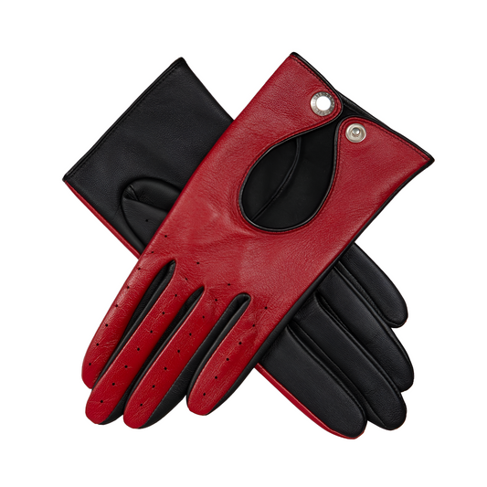 Red Leather Touchscreen Driving Gloves for Women & Men