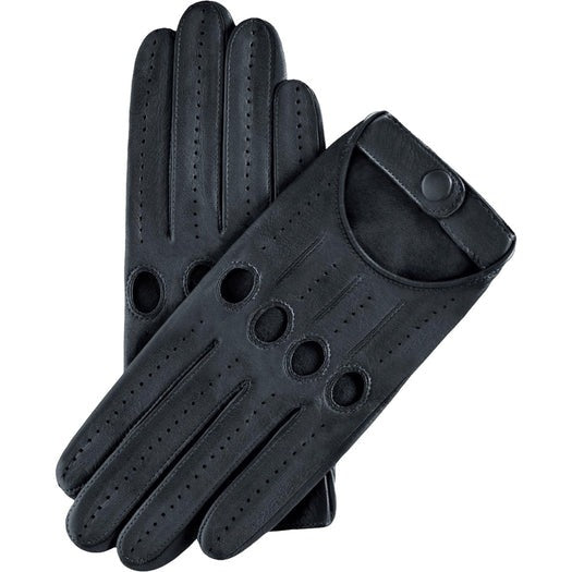 Women's Black Leather Driving Gloves