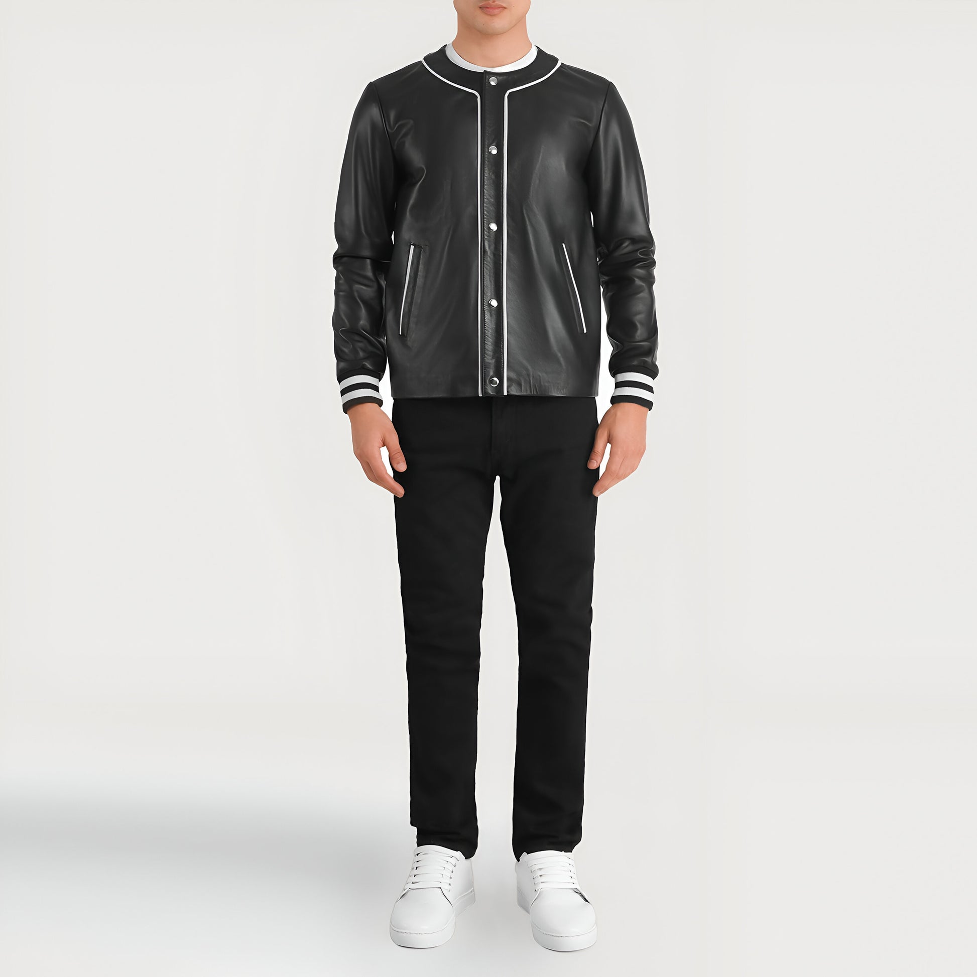 Mariano Rivera Black Leather Varsity Jacket