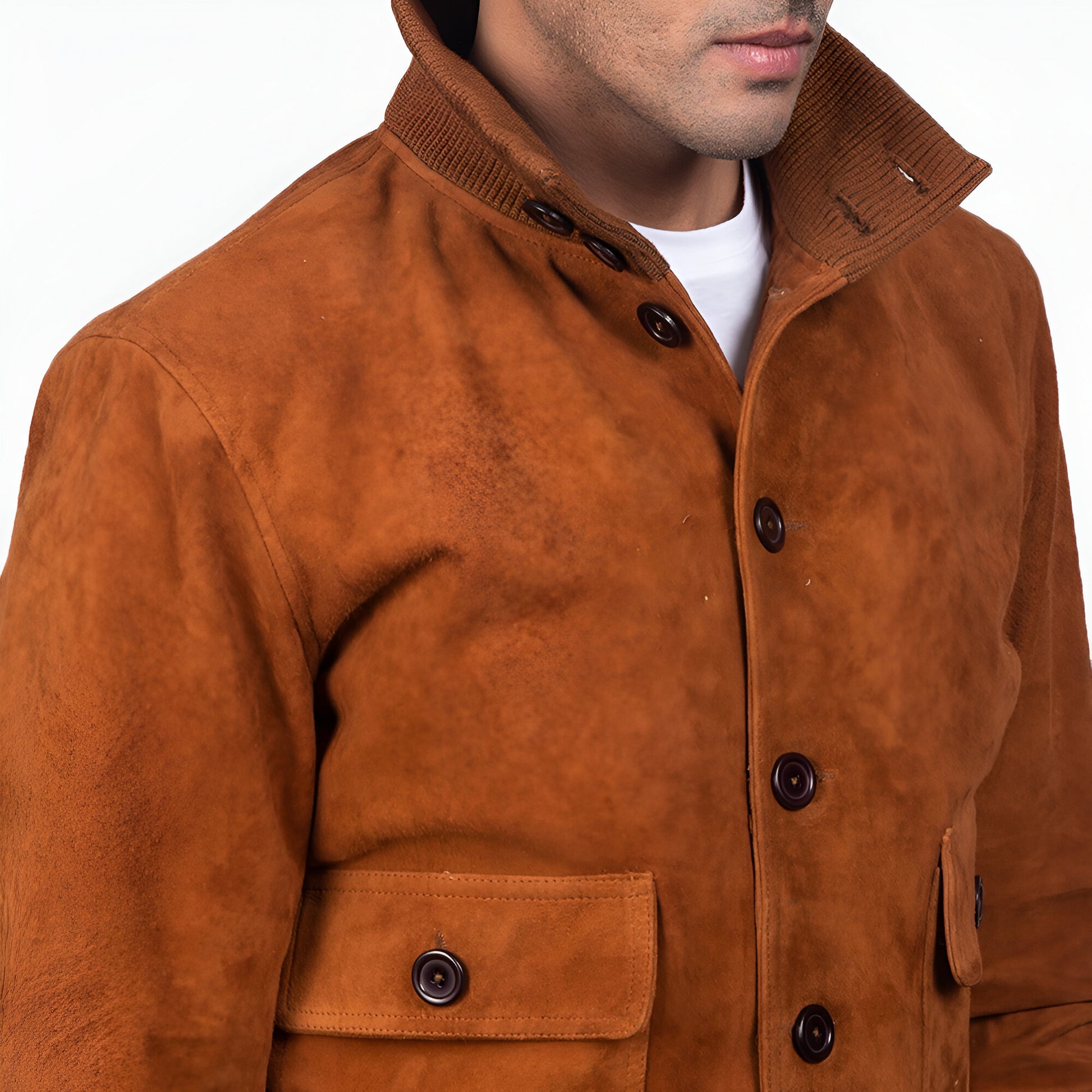 Robert De Niro Brown Suede Bomber Jacket