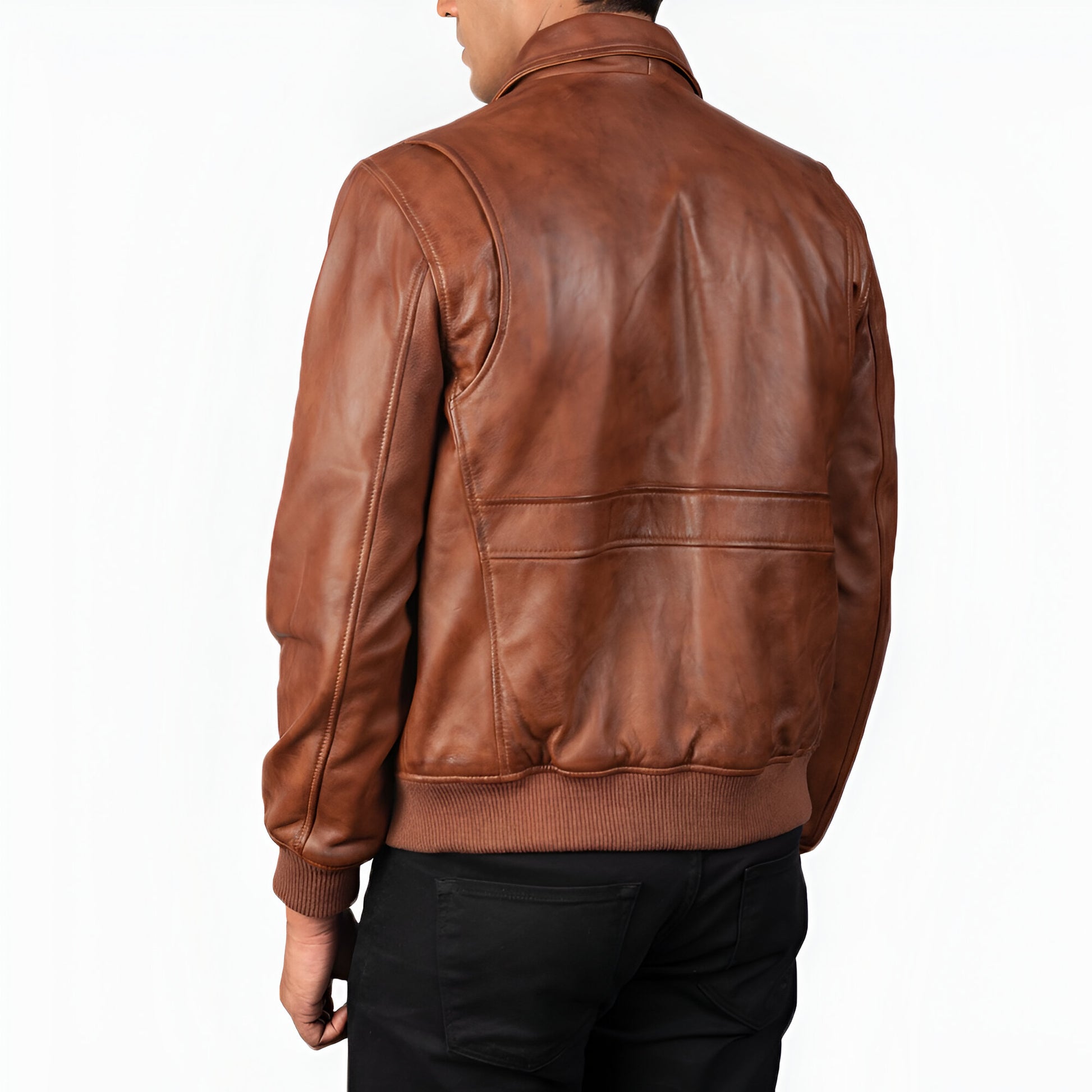 Denzel Brown A2 Bomber Leather Jacket