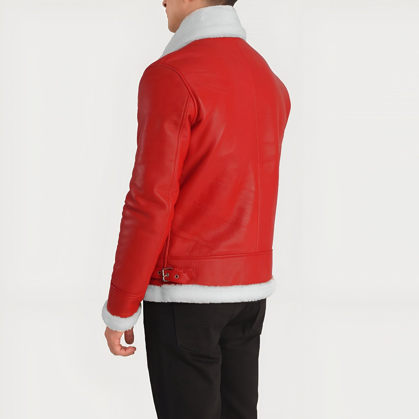 Maltons B-3 Red Leather Bomber Jacket