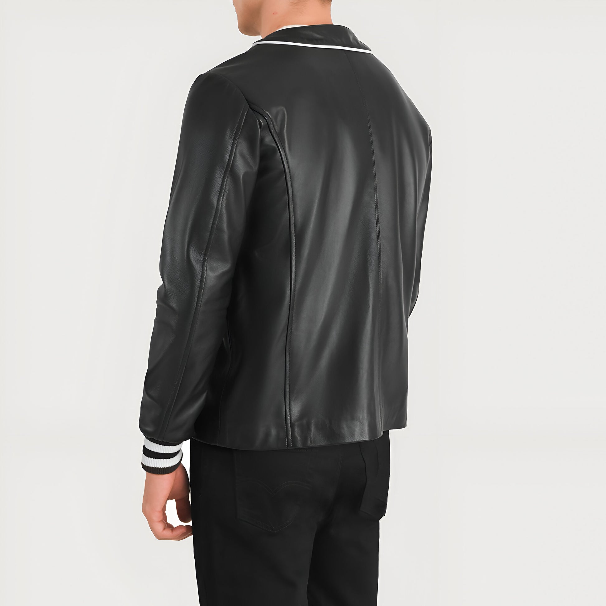 Mariano Rivera Black Leather Varsity Jacket