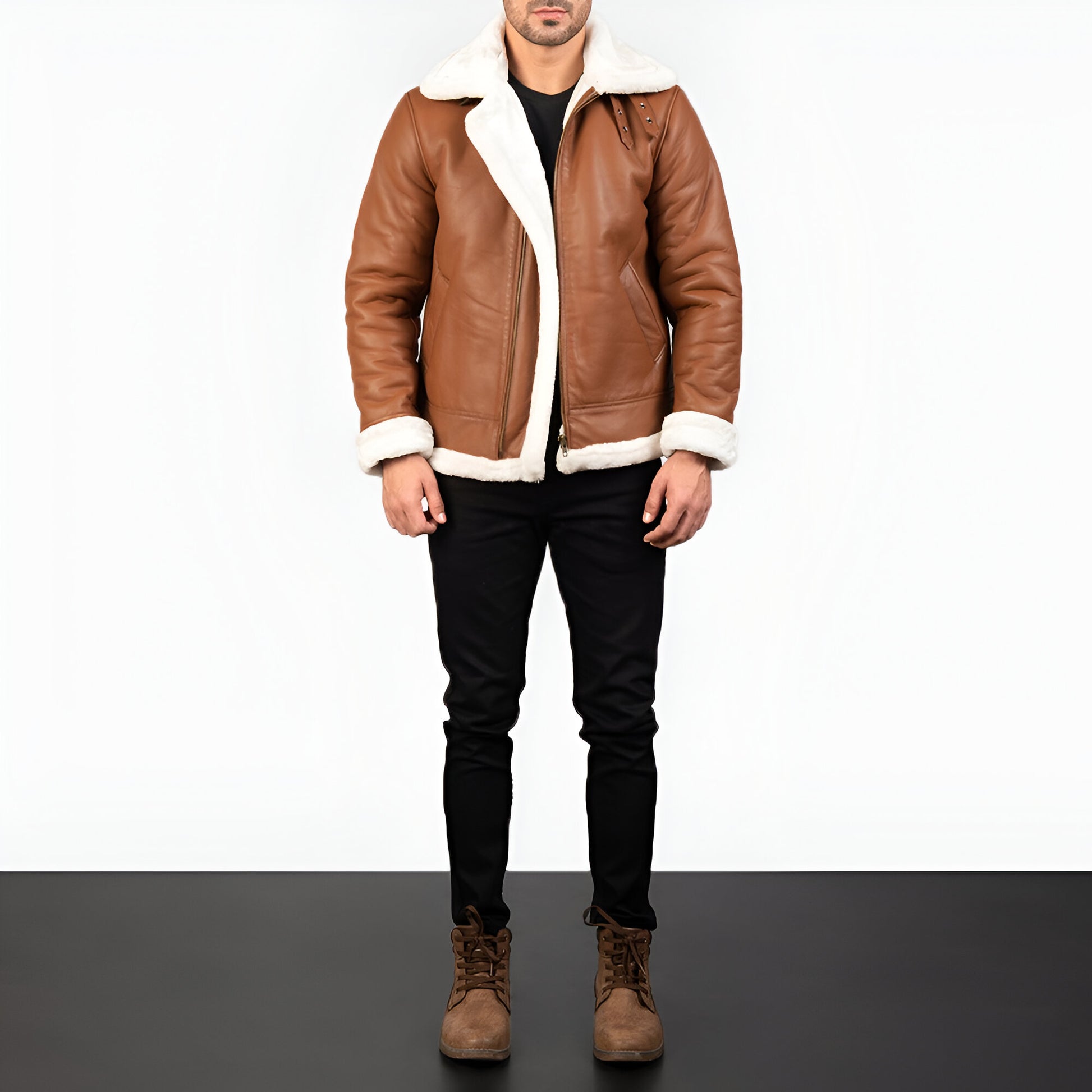 Maltons B-3 Brown Leather Bomber Jacket