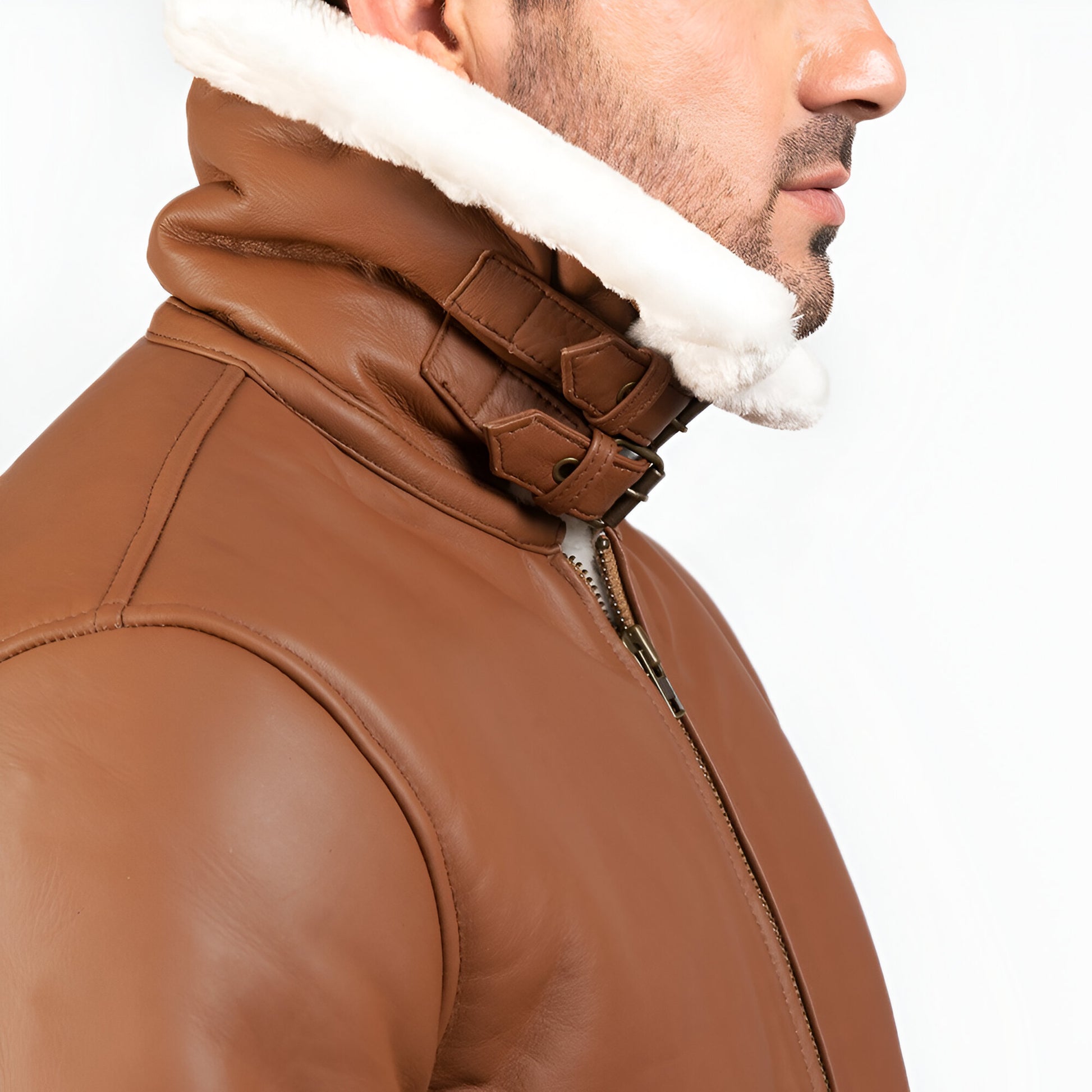 Maltons B-3 Brown Leather Bomber Jacket