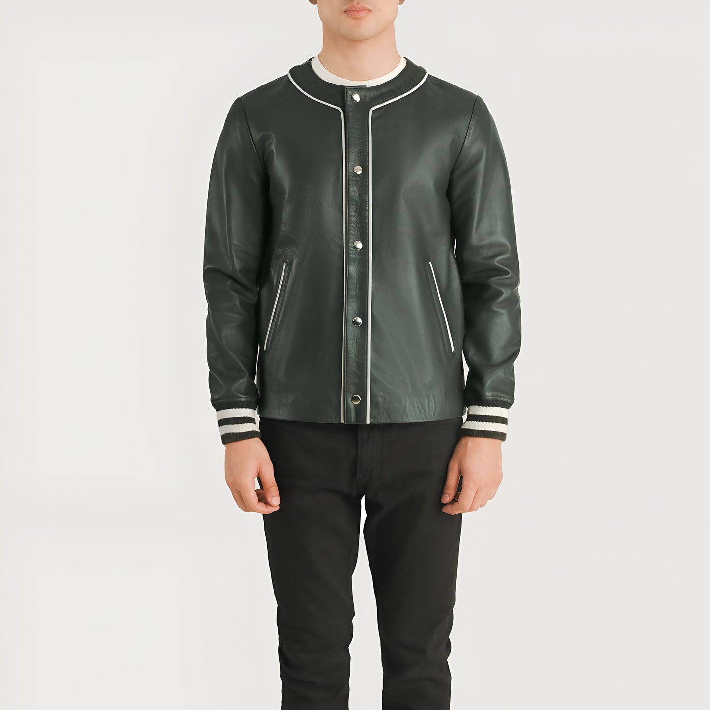 Mariano Rivera Green Leather Varsity Jacket