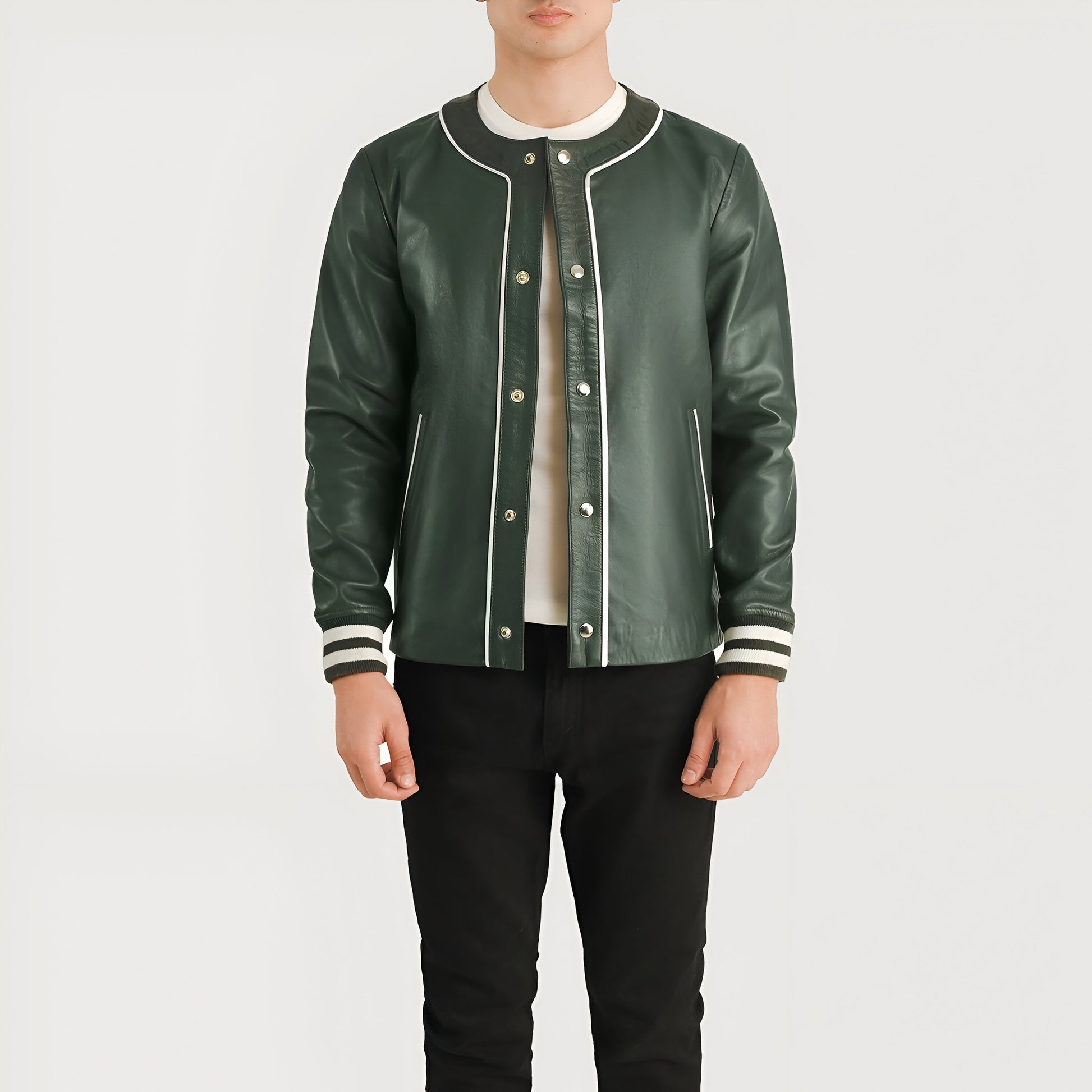 Mariano Rivera Green Leather Varsity Jacket